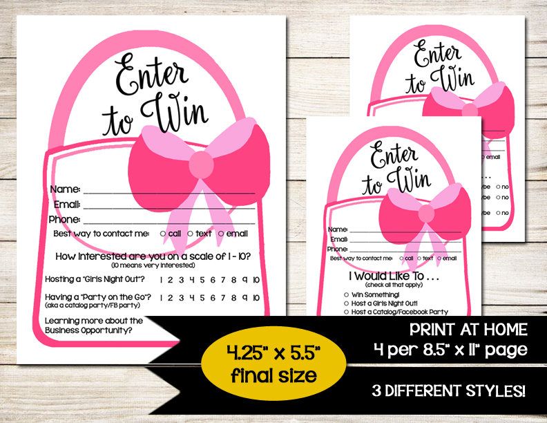 792x612 purse enter to win raffle ticket drawing slip door prize - Enter To Win Drawing