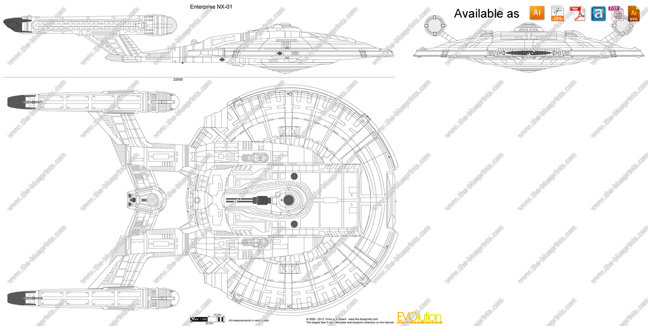 1280x645 enterprise nx vector drawing - Enterprise Drawing
