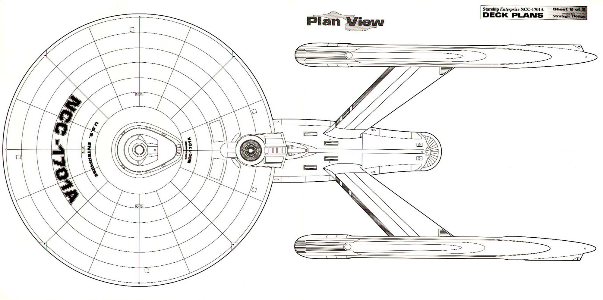 2000x996 u s s enterprise ncc deck plans star trek star trek - Enterprise Drawing