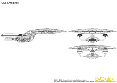 400x283 uss enterprise vector drawing - Enterprise Drawing