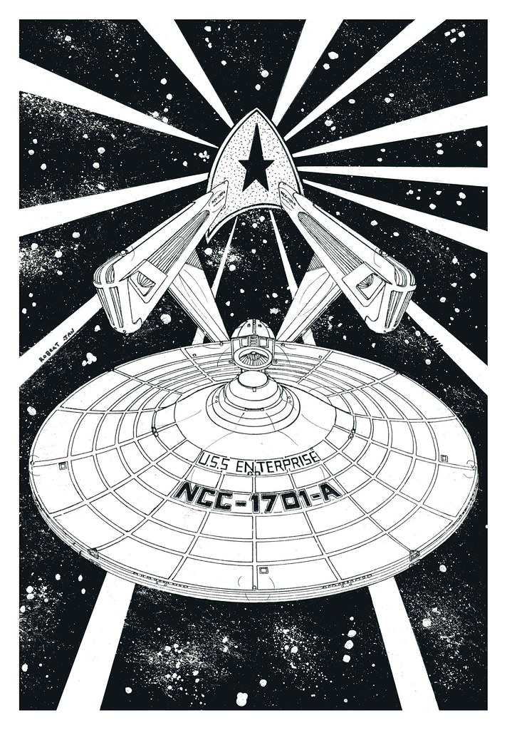 712x1024 drawings pen ink star trek starship u s s enterprise n c c - Enterprise Drawing
