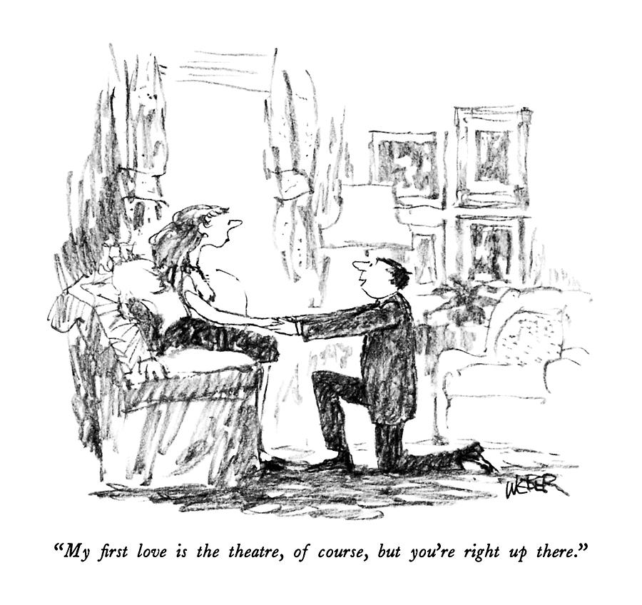 900x848 my first love is the theatre drawing - Entertainment Drawing