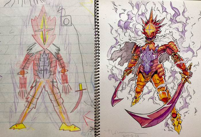 700x479 dad turns his sons' doodles into anime characters, and the result - Epic Anime Drawings