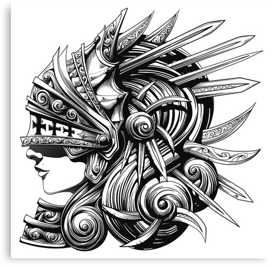 550x538 Valkyrie Fantasy Woman - Epic Drawings