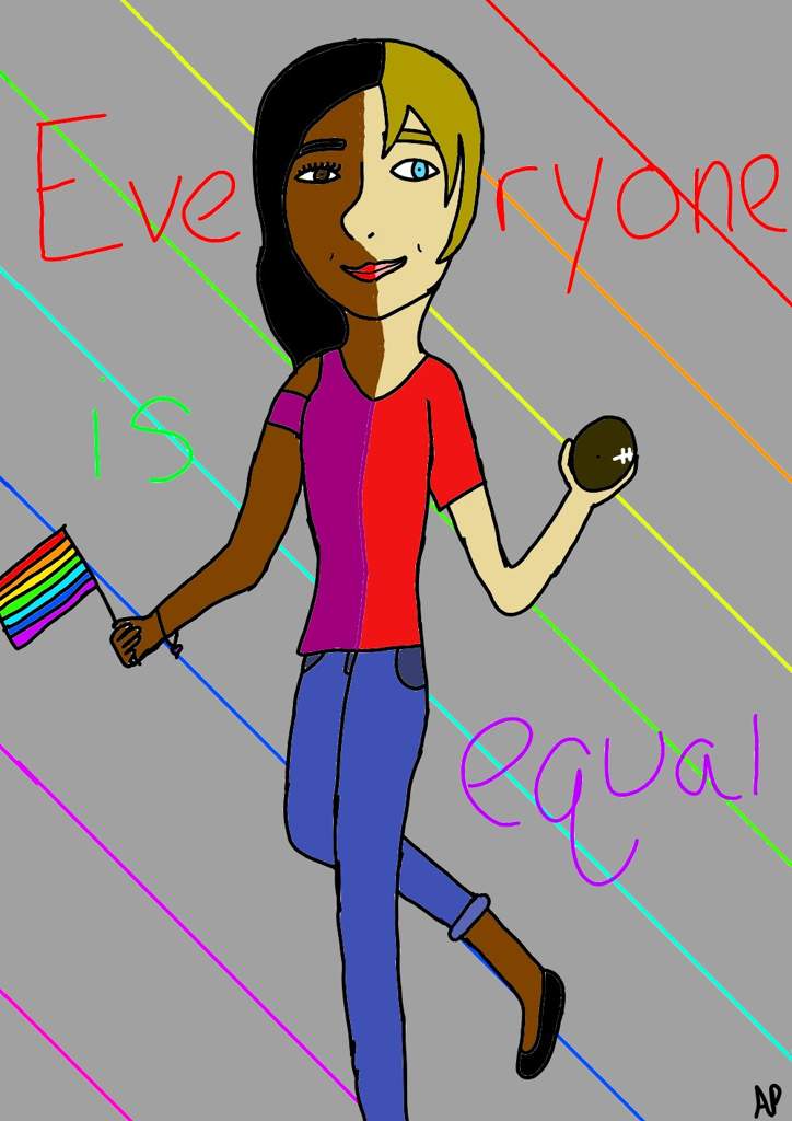 724x1024 equality drawing b i s e x u a l i t y amino - Equal Drawing