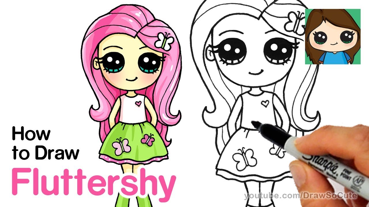 1280x720 how to draw fluttershy my little pony equestria girls - Equestria Girls Drawing
