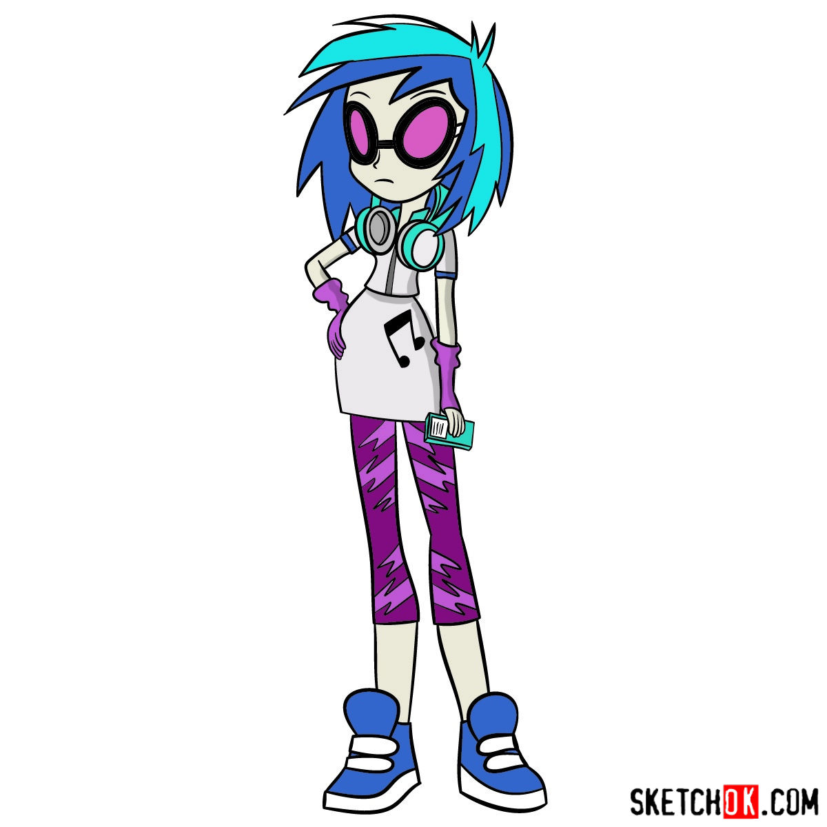 1200x1200 How To Draw Dj Pon Equestria Girls - Equestria Girls Drawing