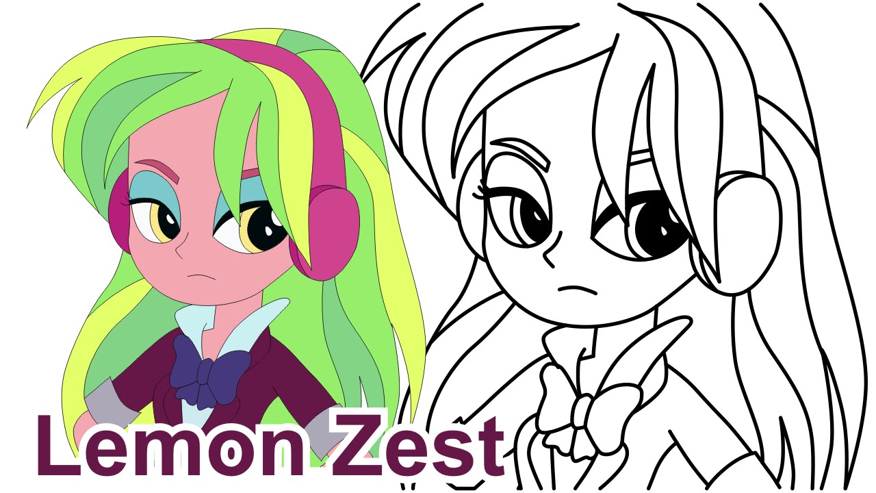 1280x720 How To Draw Lemon Zest Friendship Games Mlp Equestria Girls Step - Equestria Girls Drawing
