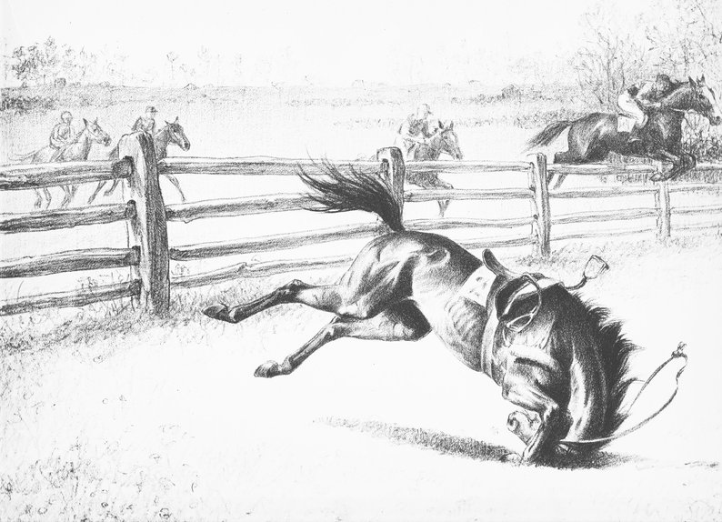 794x574 horse racing print horse wall art black and white art - Equestrian Drawings
