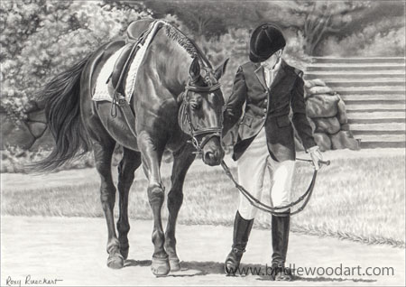 450x318 the secret - Equestrian Drawings