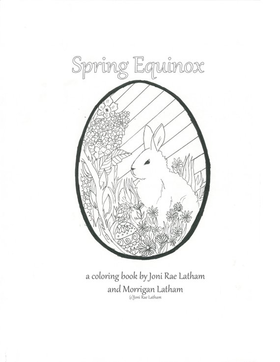 570x738 Spring Equinox Pdf Coloring Book Etsy - Equinox Drawing