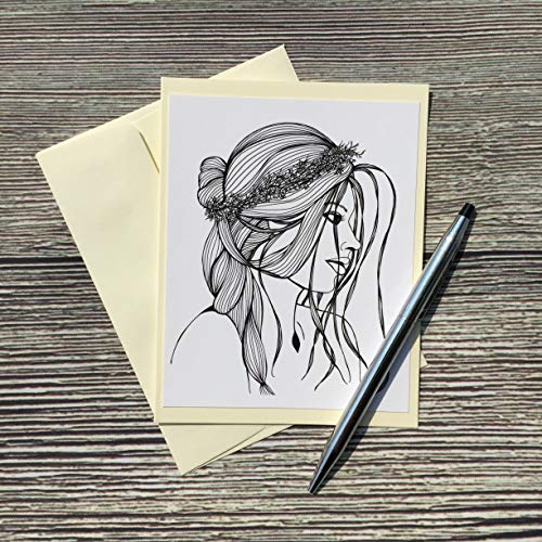 500x500 Spring Equinox Original Ink Drawing Print - Equinox Drawing