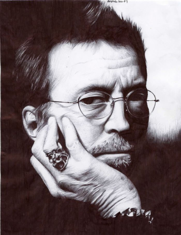700x907 ballpoint pen drawing of eric clapton on behance - Eric Clapton Drawings