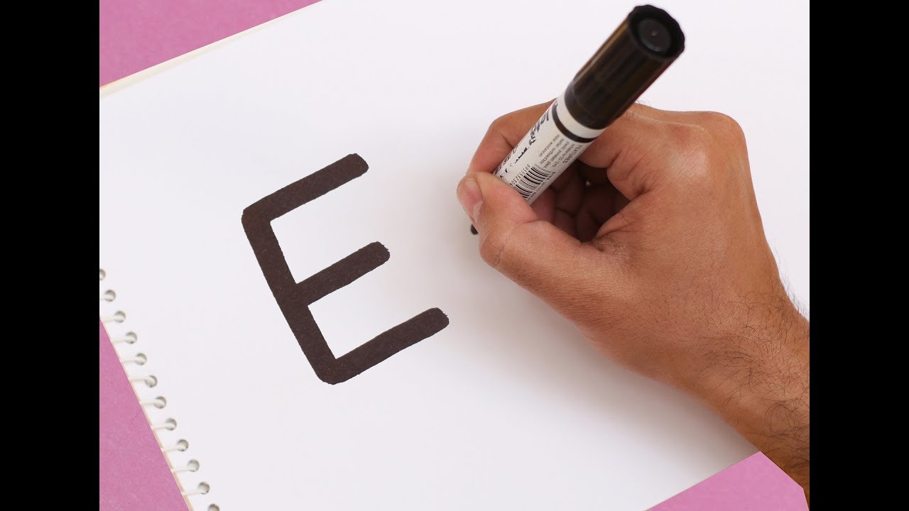 1280x720 how to turn letter e into a cartoon erlenmeyer flask ! fun - Erlenmeyer Flask Drawing