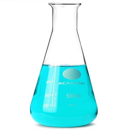 500x500 academy glass conical flask measuring flask, molecular - Erlenmeyer Flask Drawing