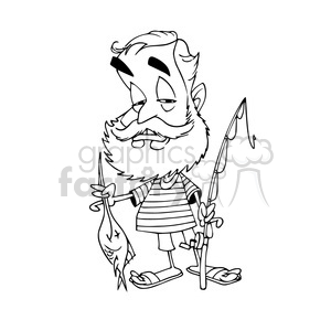 300x300 Ernest Hemingway Bw Cartoon Caricature Clipart Royalty Free - Ernest Hemingway Drawing