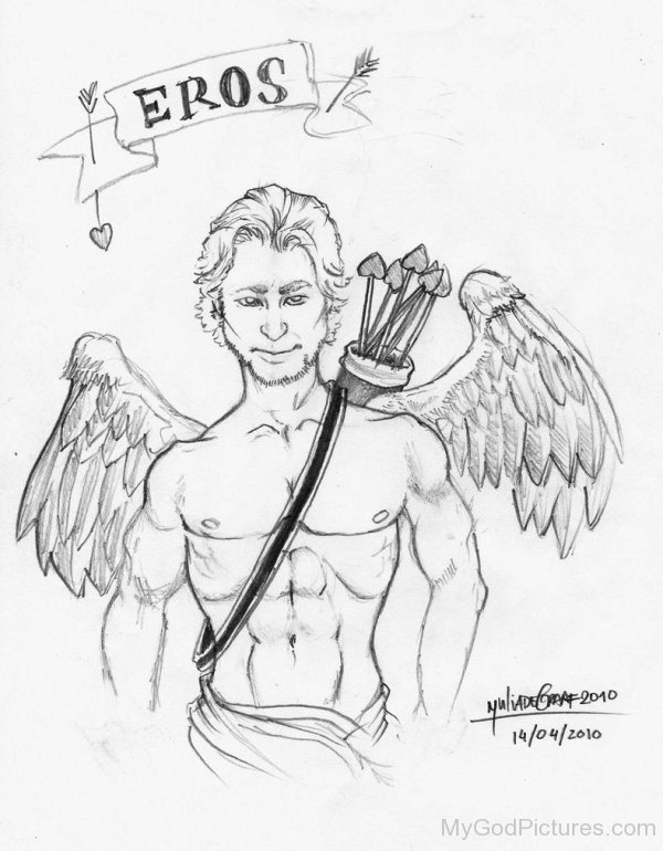 600x770 God Eros - Eros Drawing