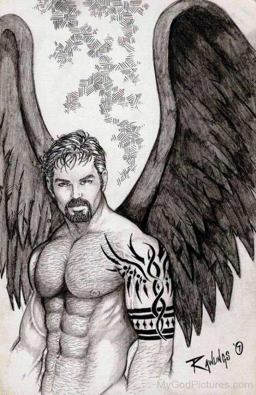 519x800 God Eros Drawing - Eros Drawing