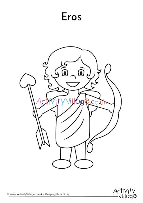 460x650 Eros Colouring Page - Eros Drawing