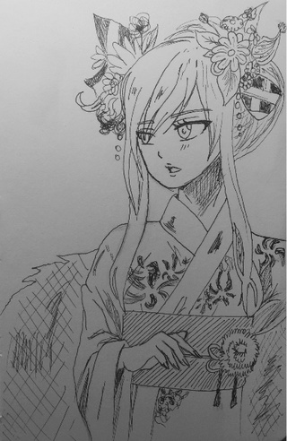 320x492 a drawing of erza scarlet, special request from an old dear friend - Erza Drawing