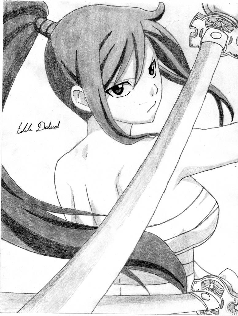 775x1031 Fairy Tail - Erza Drawing