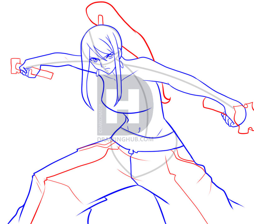 814x720 How To Draw Erza, Step - Erza Drawing