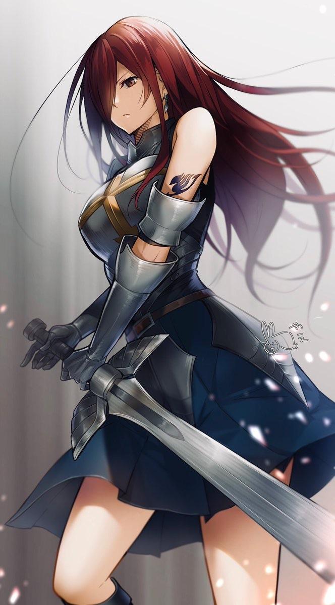 664x1199 Beautiful Erza Drawing - Erza Drawing