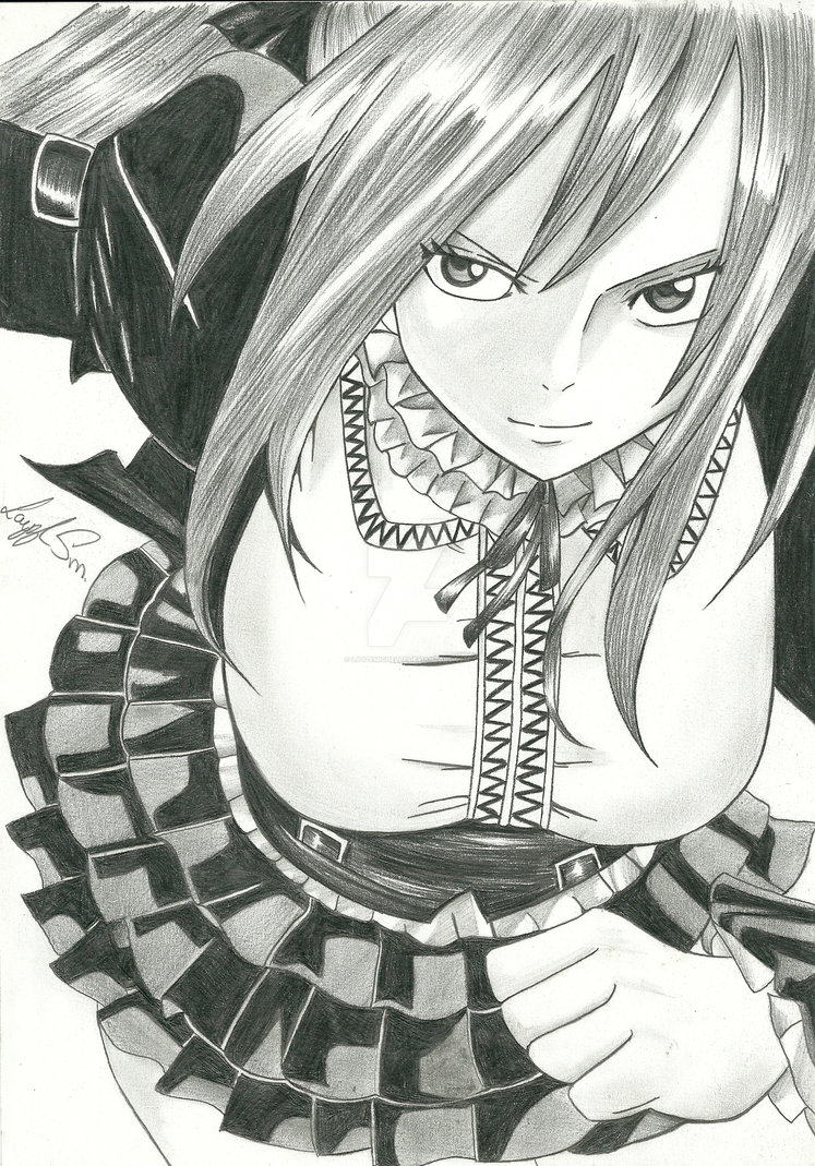 747x1069 My Erza Scarlet Drawing - Erza Drawing