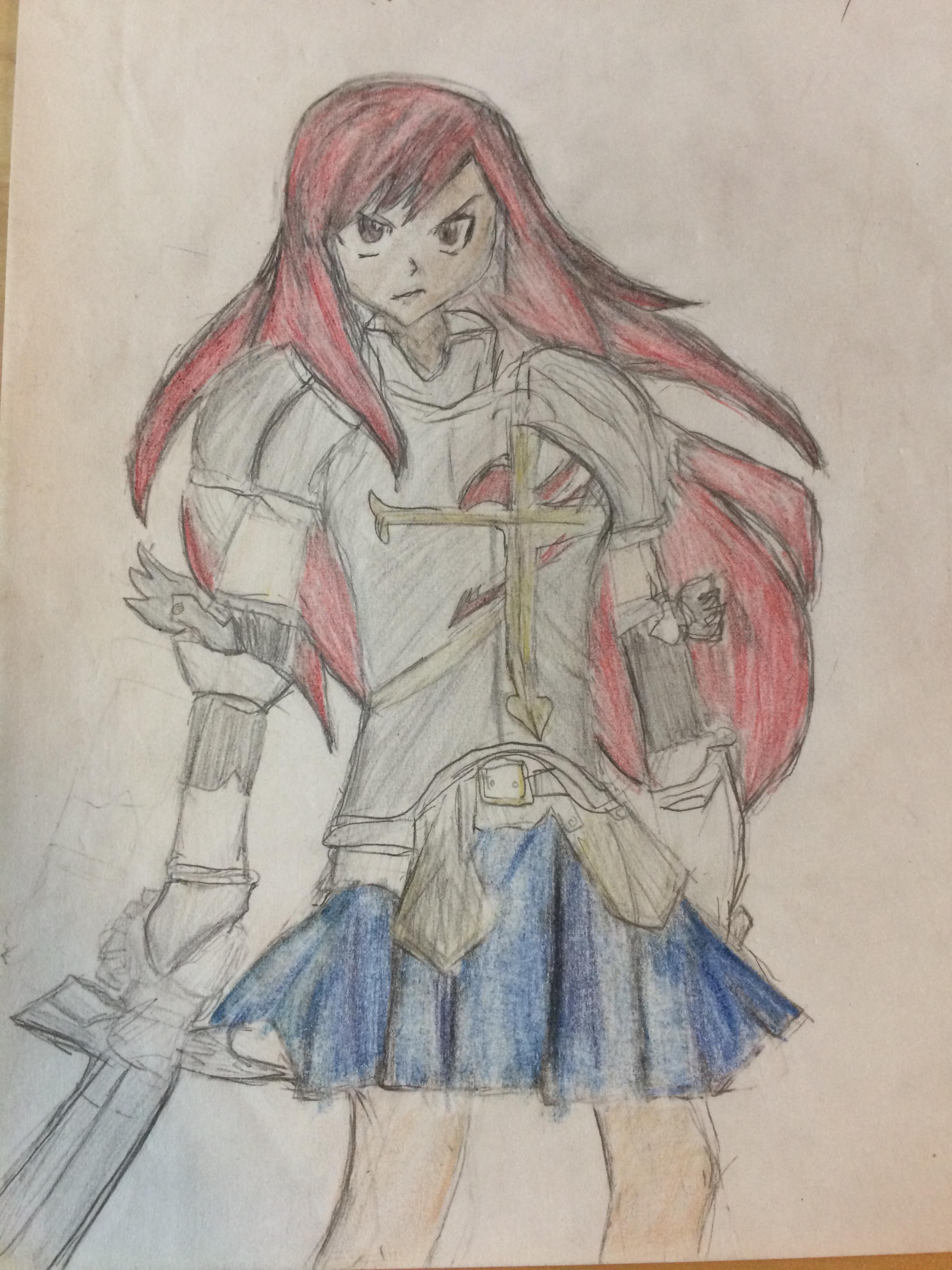 2448x3264 My Erza Drawing - Erza Drawing
