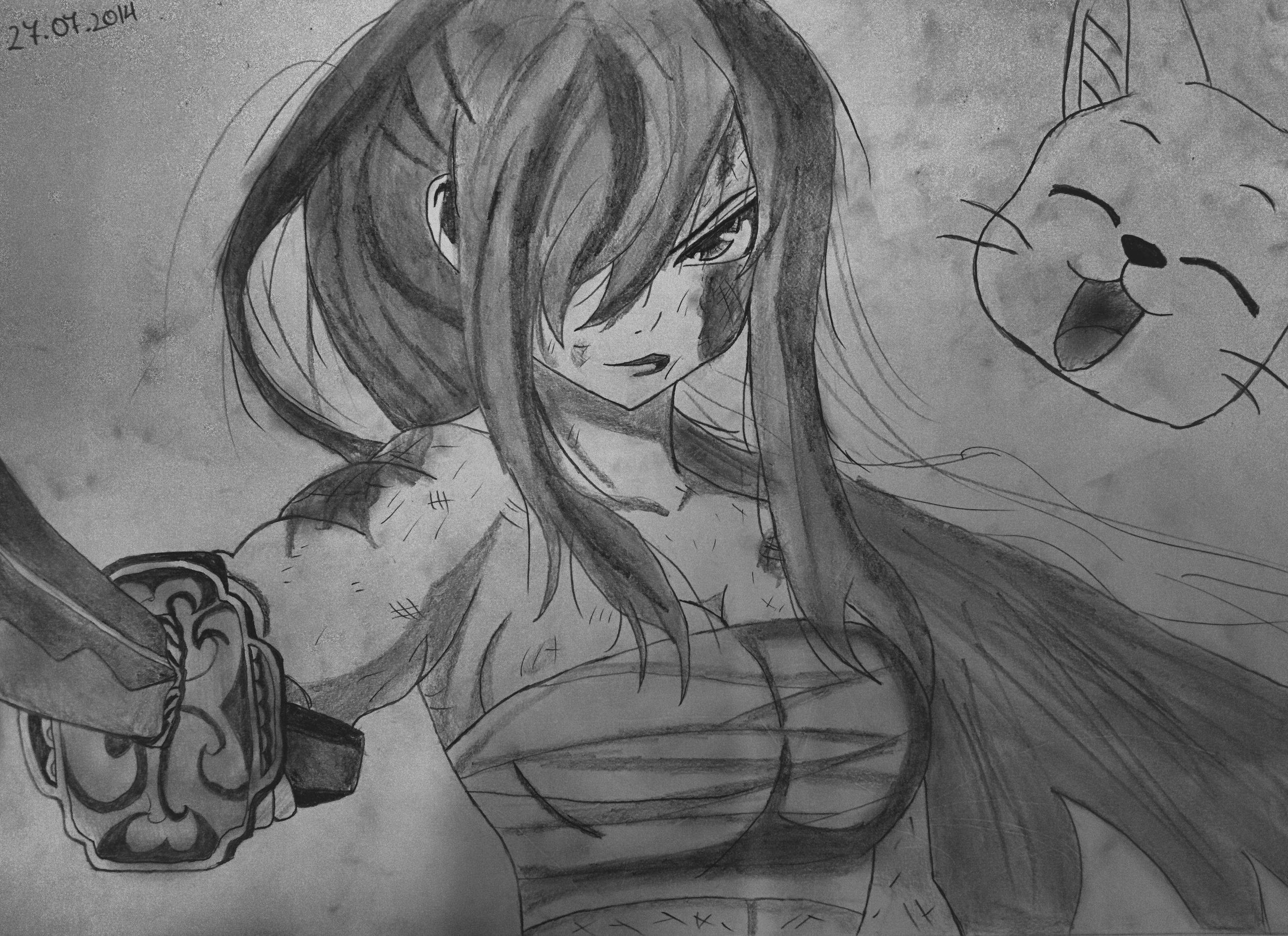 2546x1851 My Attempt - Erza Drawing