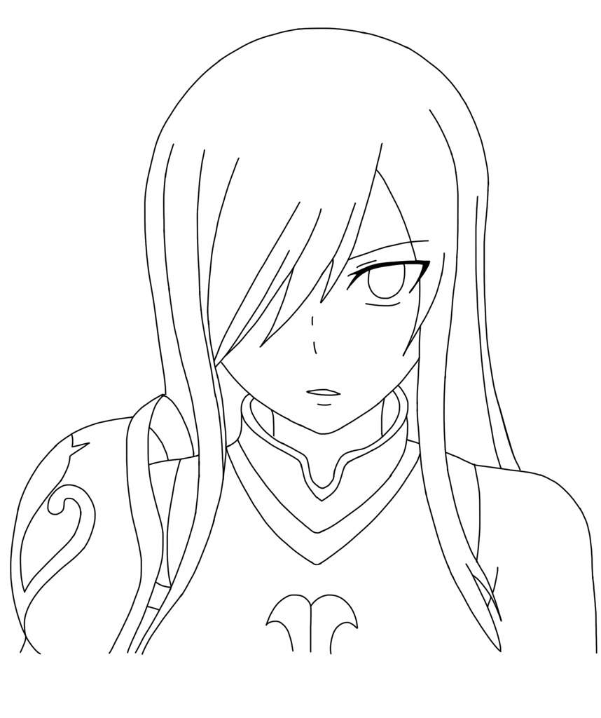 858x1024 Drawing Of Erza Scarlet Anime Amino - Erza Drawing