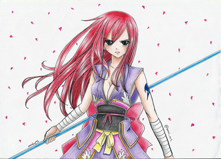 320x230 Another Drawing It's Erza Scarlet From Fairy Tail - Erza Scarlet Drawing