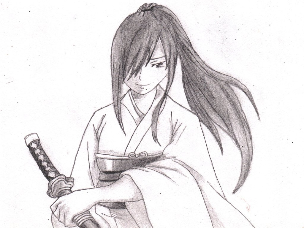 1024x768 Huge Collection Of 'erza Scarlet Drawing' Download More Than - Erza Scarlet Drawing