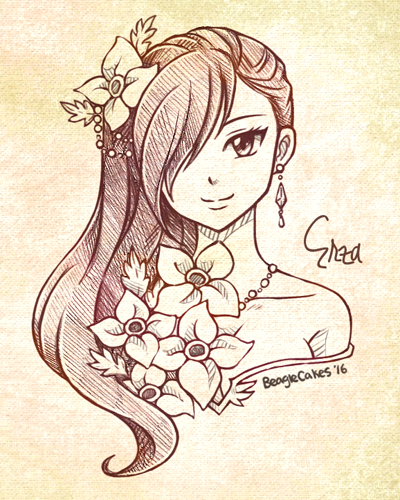 400x500 Dibujo - Erza Scarlet Drawing