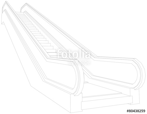 Escalator Drawing at PaintingValley.com | Explore collection of ...