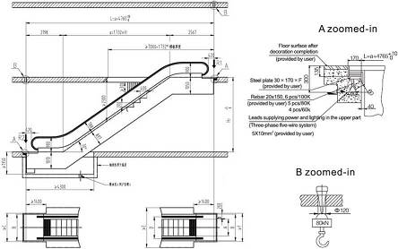 444x278 escalator moving walk for sale,wholesale exporters,online sale - Escalator Drawing