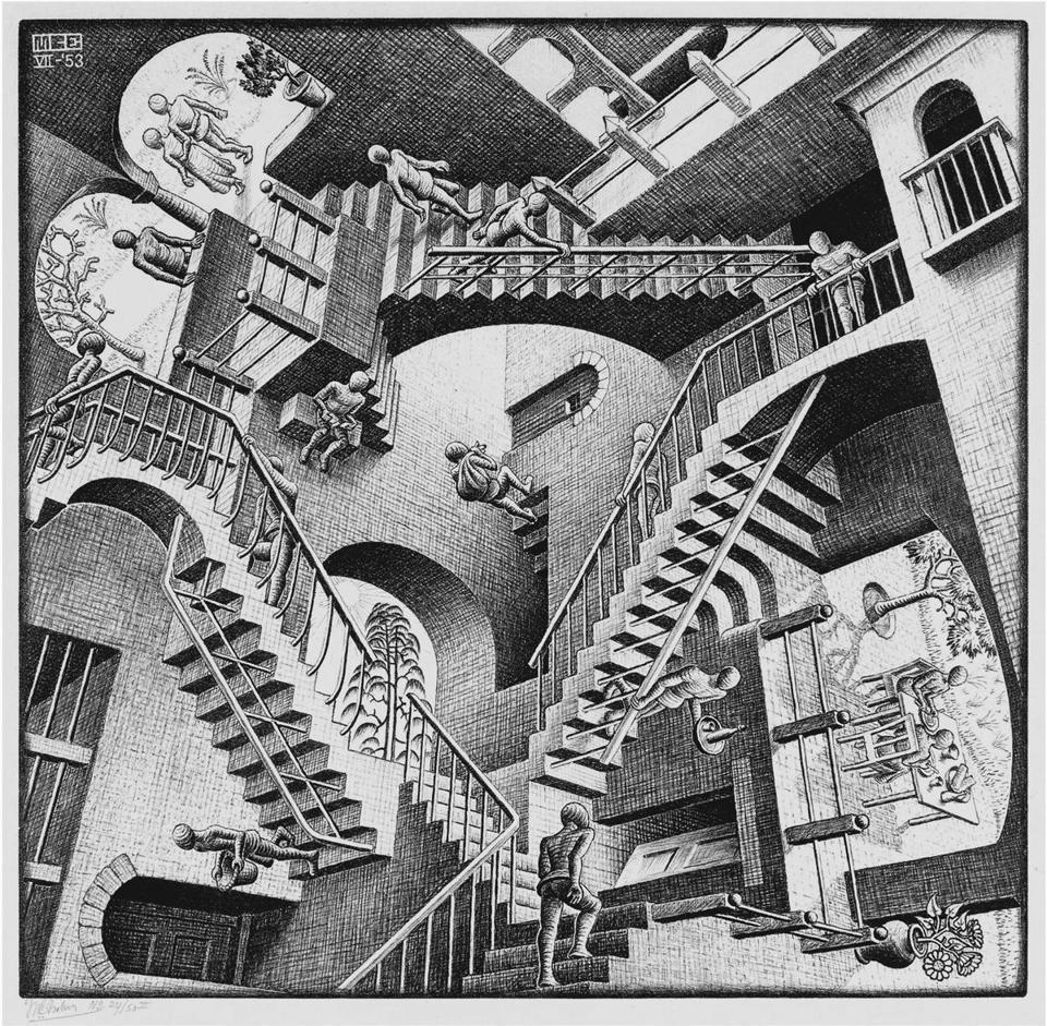 960x941 escher's majestic illusions come alive - Escher Drawings