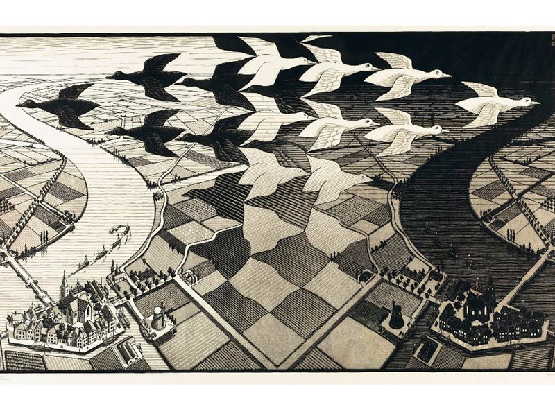 800x600 m c escher's fantastical drawings are on view in scotland - Escher Drawings