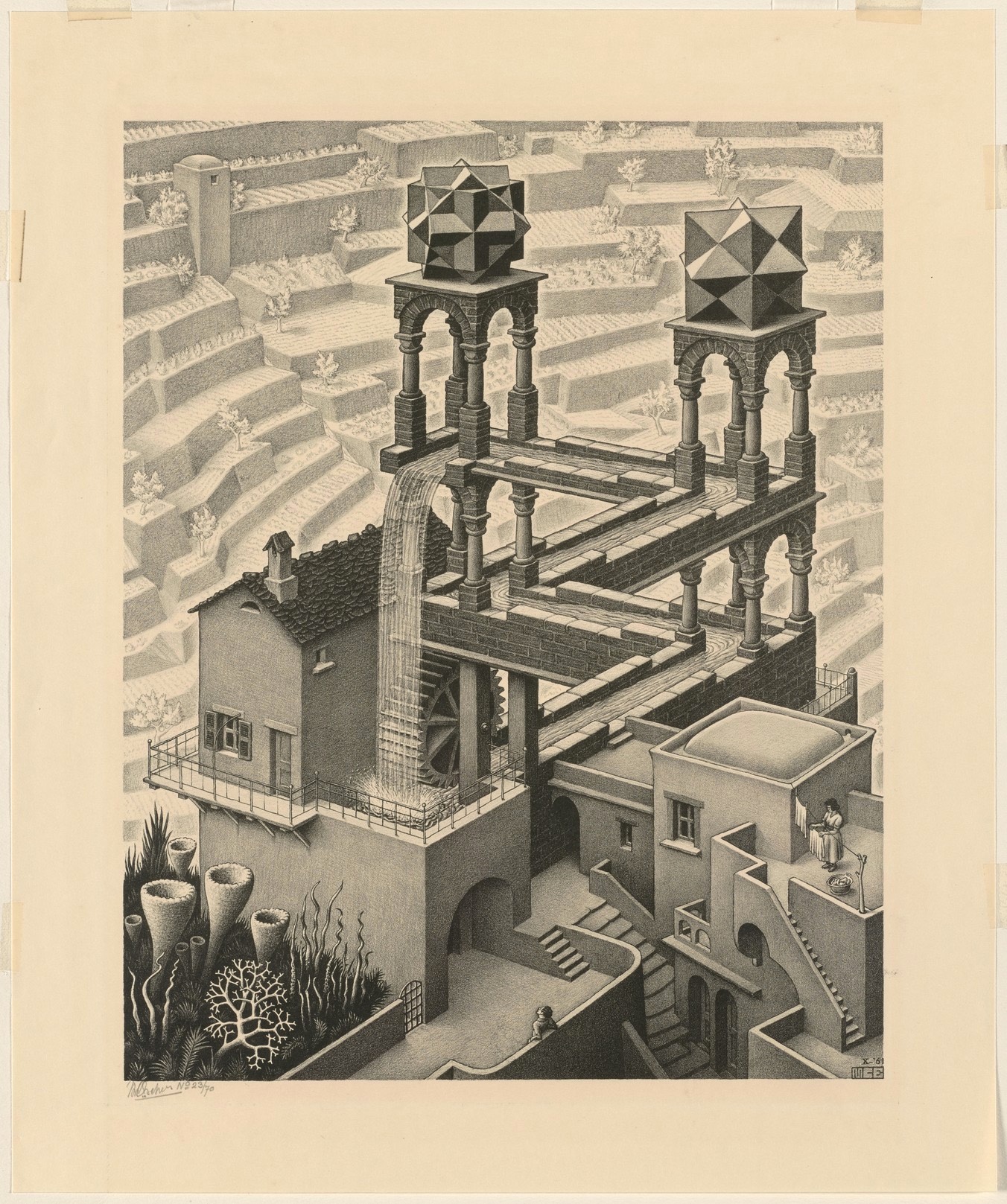 1352x1617 an online collection of high res scans of m c escher's prints - Escher Drawings