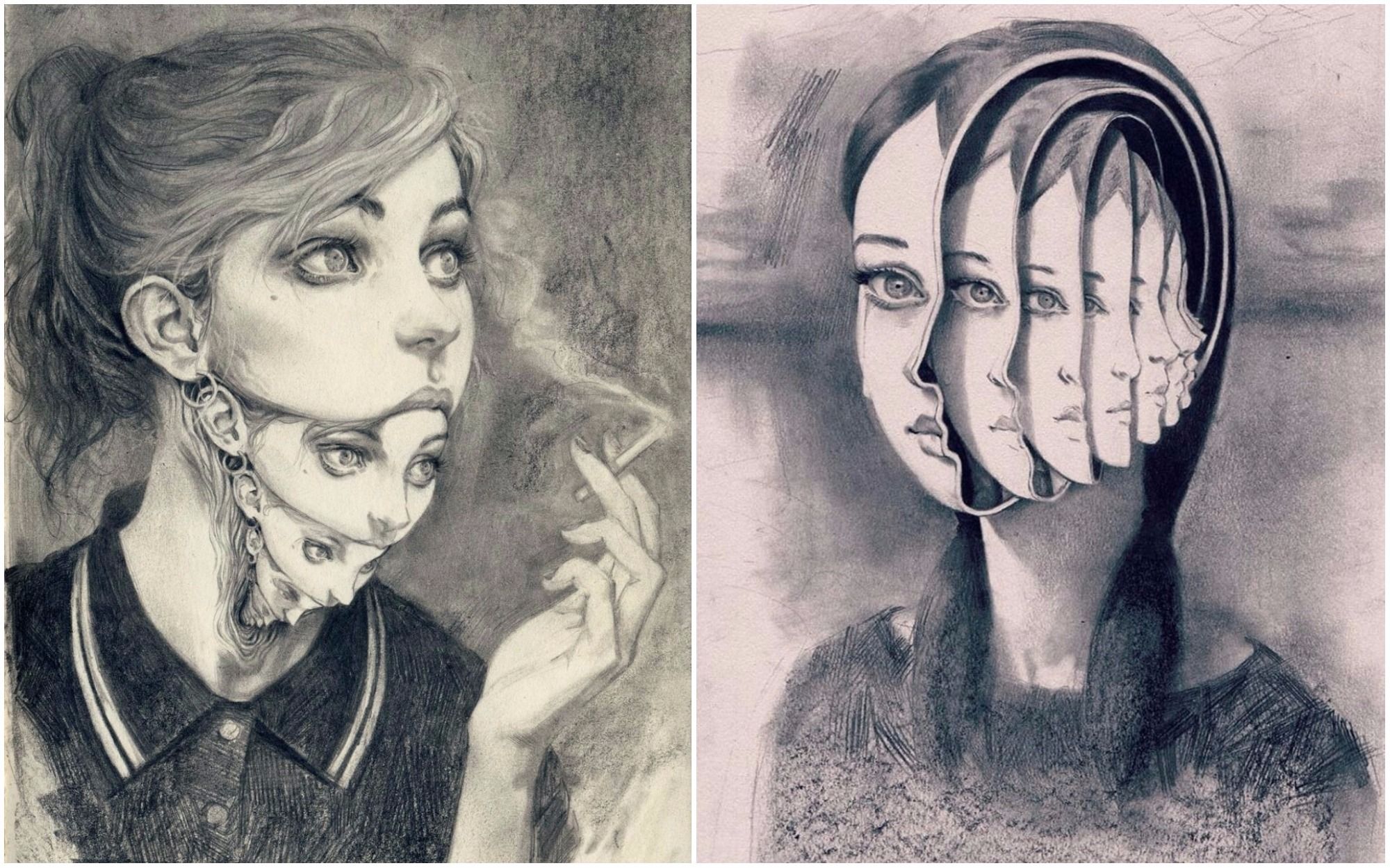 2000x1250 creators theme portraits pencil drawings, escher drawings, art - Escher Drawings