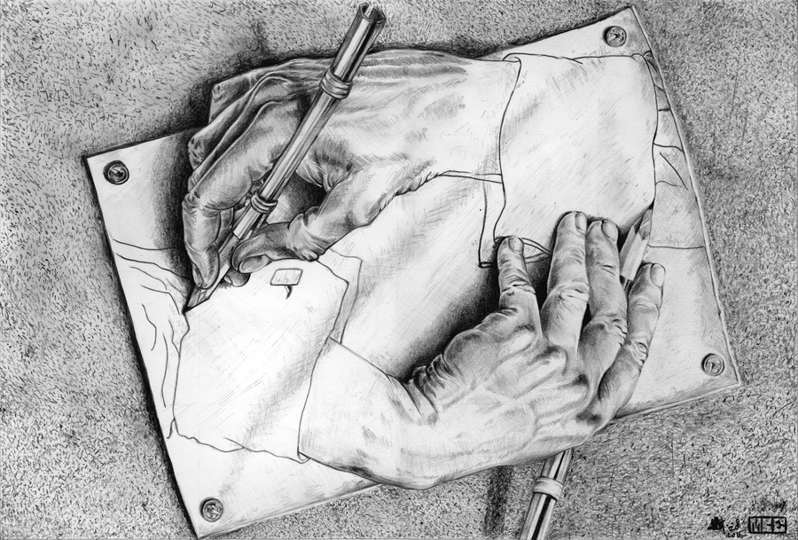 900x609 Escher Hands Drawing Each Other Performance Marks - Escher Hands Drawing Each Other
