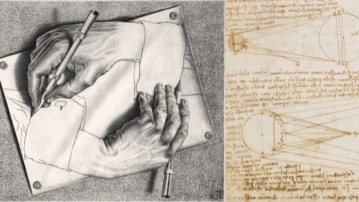 740x416 Escher And The Art Of Lithography - Escher Hands Drawing Each Other