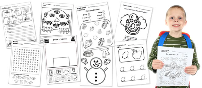 654x286 worksheets for teaching esl kids - Esl Drawing