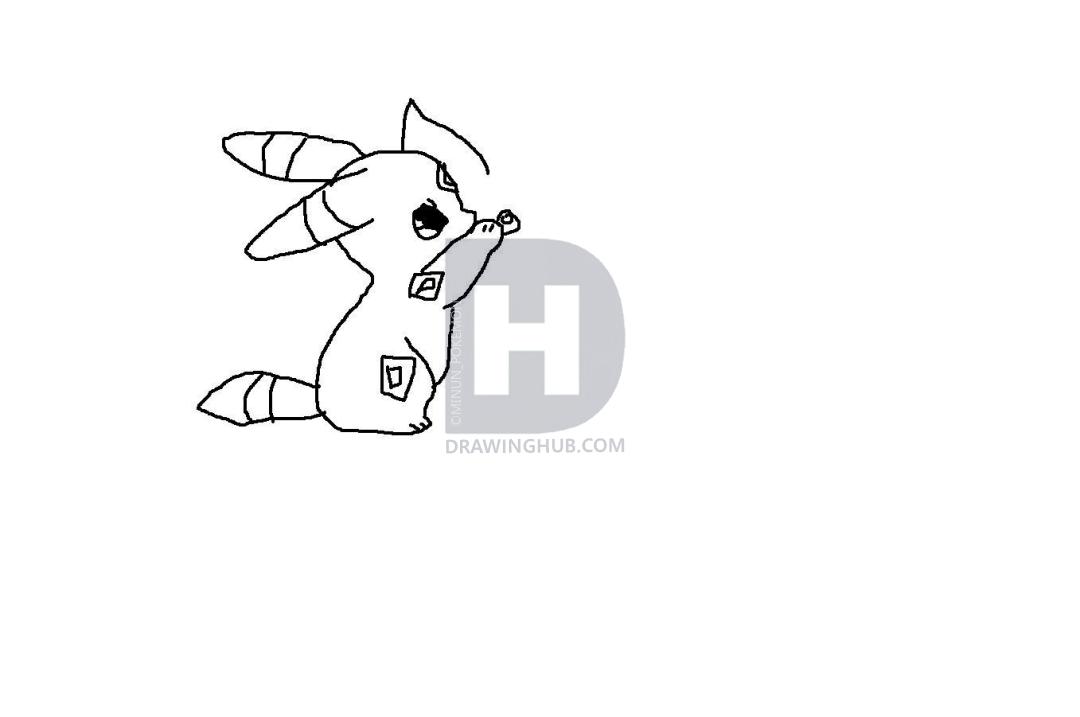 1080x717 How To Draw Espeon And Umbreon, Step - Espeon Drawing
