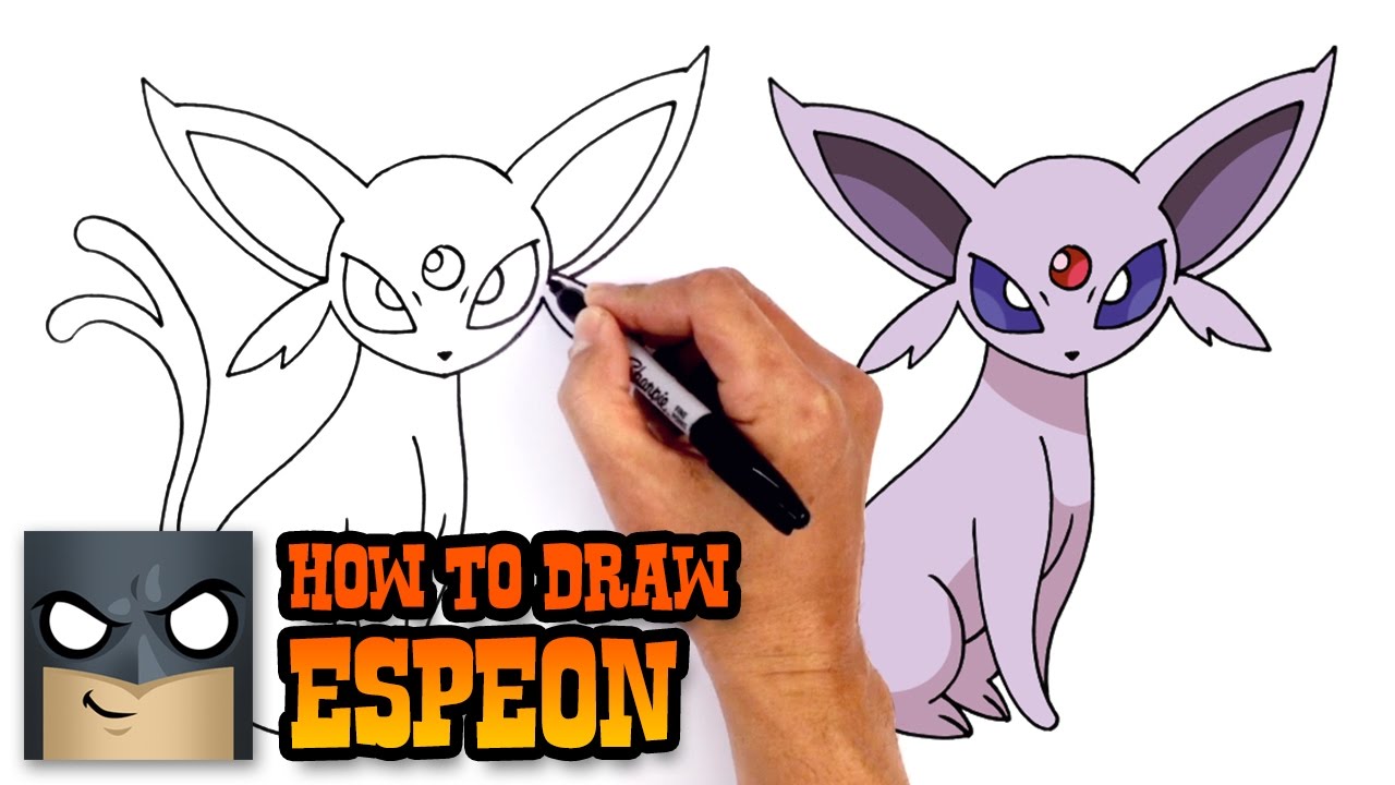 1280x720 How To Draw Espeon Pokemon - Espeon Drawing