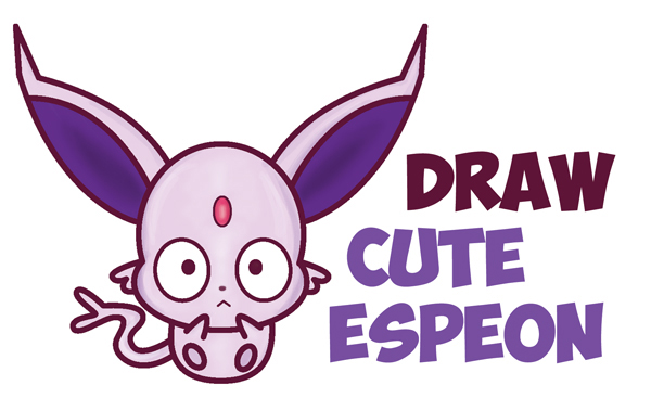 600x367 How To Draw Espeon Archives - Espeon Drawing