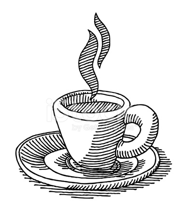 385x440 Cup Coffee Espresso Drawing Stock Vector - Espresso Drawing