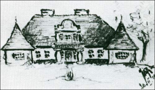 500x290 Manor Of Kossakowski Estate Drawing Made Before - Estate Drawing