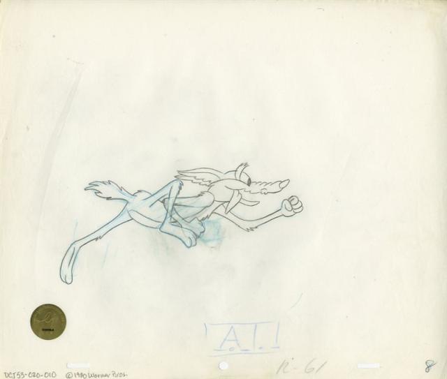 640x543 Wile E Coyote And Road Runner Original Production Drawings - Estate Drawing