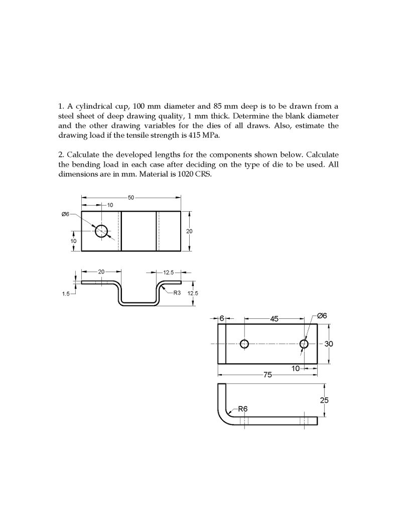 791x1024 solved a cylindrical cup, mm diameter and mm de - Estimate Drawing